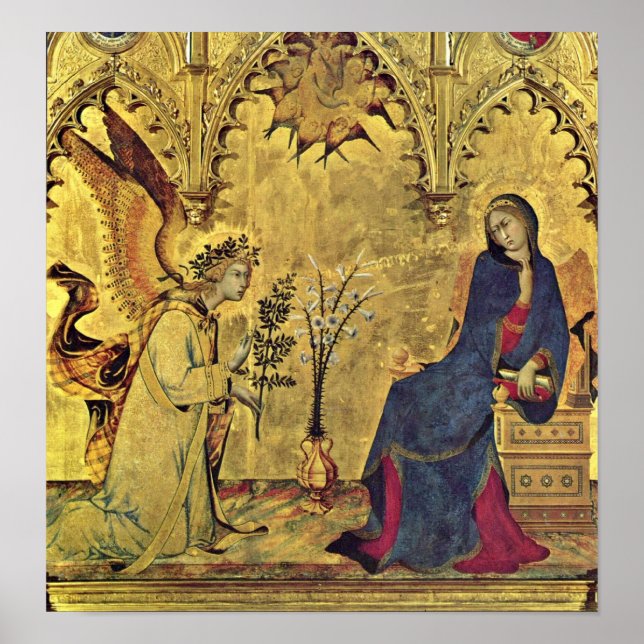 Pôster The Annunciation Detail by Simone Martini (Frente)