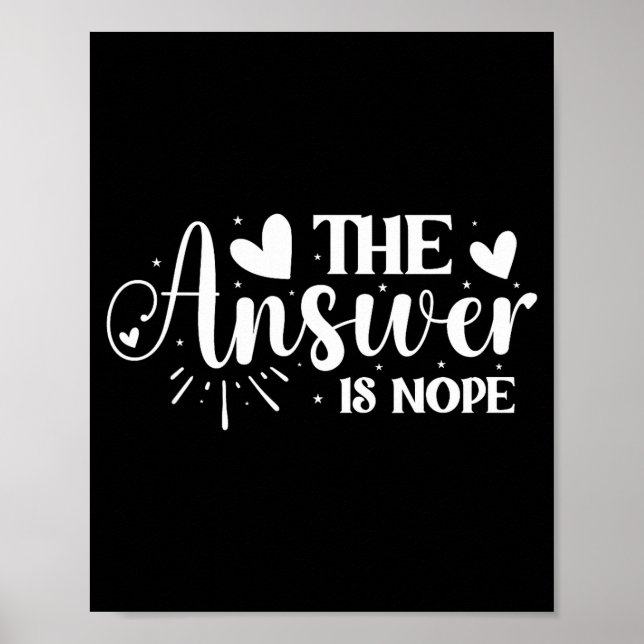 Poster The Answer Is Nope  (Frente)