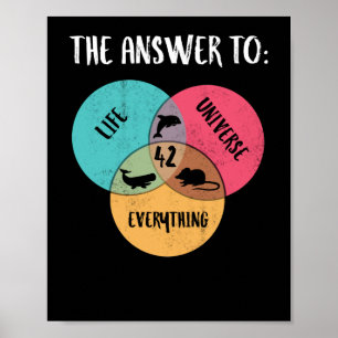 Poster The Answer To Life Universe Everything Dolphin