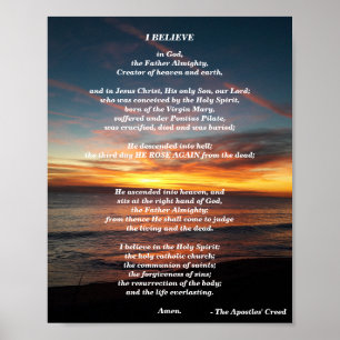 Poster The Apostles' Creed Christian Statement of Faith