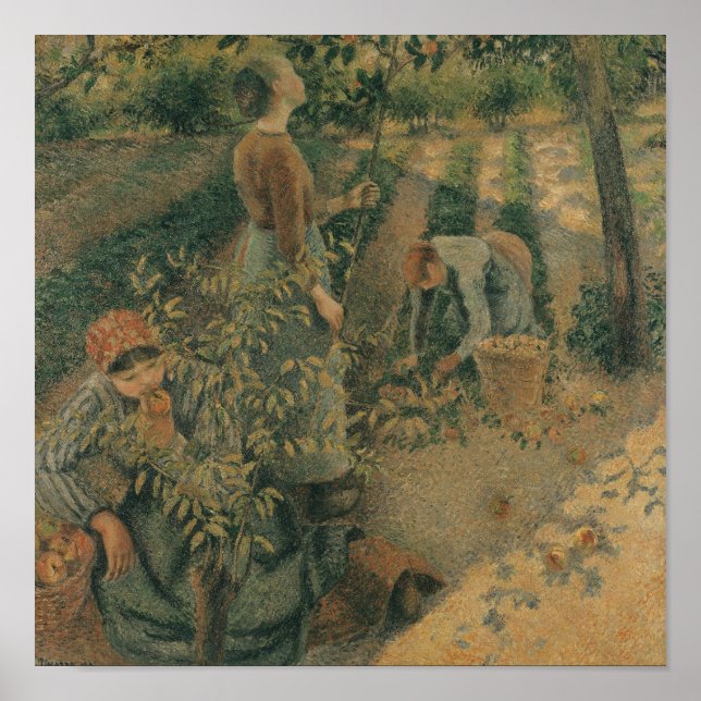 Pôster The Apple Pickers, 1886 (Frente)