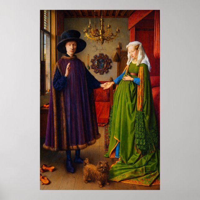 Poster The Arnolfini Portrait by Jan van Eyck (Frente)