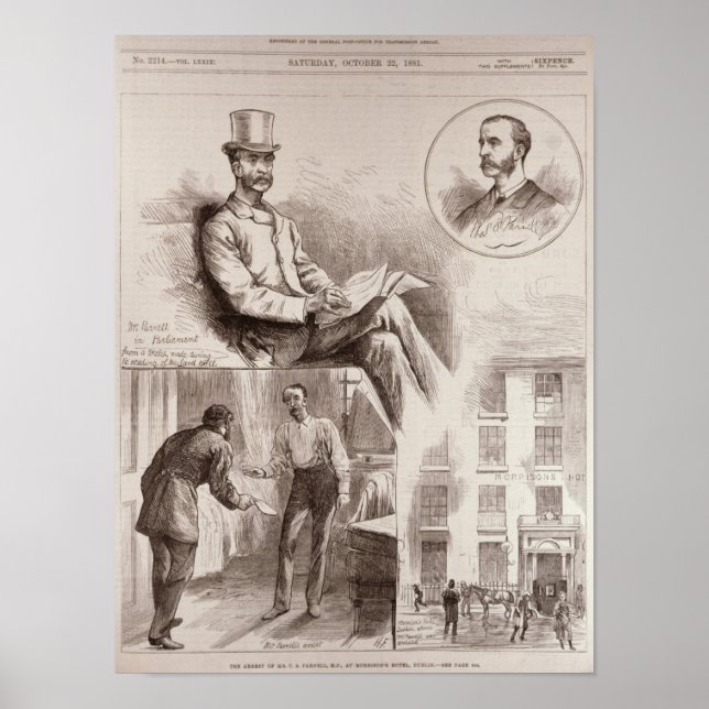 Pôster The Arrest of Mr. C.S. Parnell, MP (Frente)