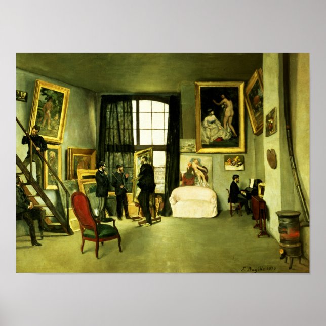 Poster The Artist's Studio, 1870 (Frente)