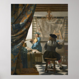 Poster The Artist's Studio, c.1665-66 (óleo na canvas)