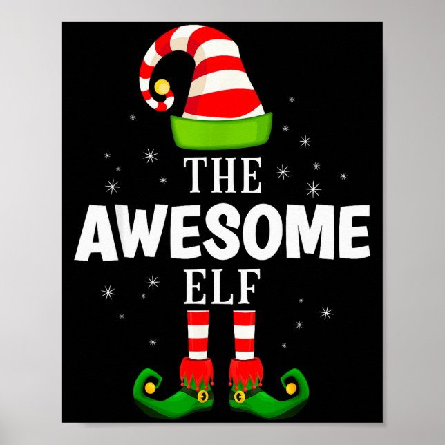 Poster The Awesome Elf Christmas Pjs Matching Pajama  (Frente)