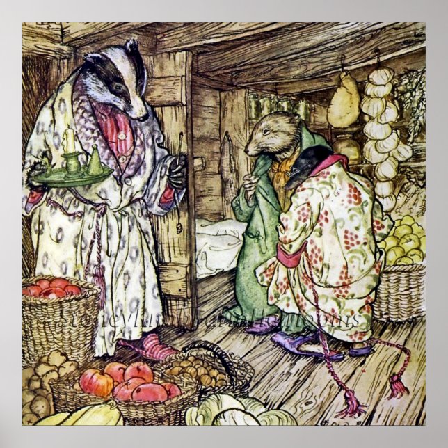 Poster "The Badger's House" por Arthur Rackham (Frente)