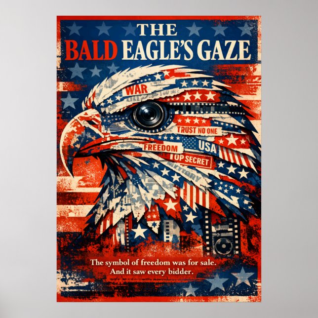 Poster The Bald Eagle’s Gaze Patriot Art (Frente)