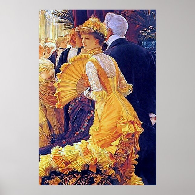 Poster The Ball ~ James Tissot ~ Fine Art Canvas Print. (Frente)