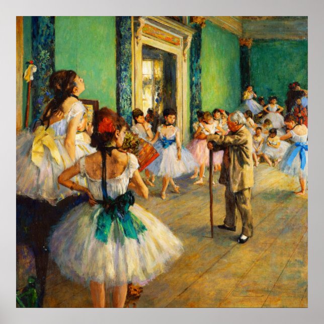 Poster The Ballet Class by Edgar Degas (Frente)