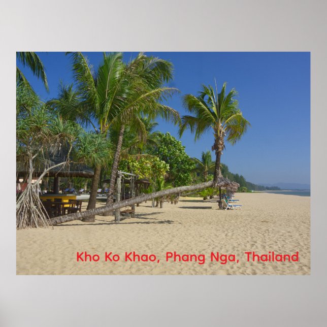 Poster The Beach, Kho Ko Khao, Phang Nga Postcard (Frente)