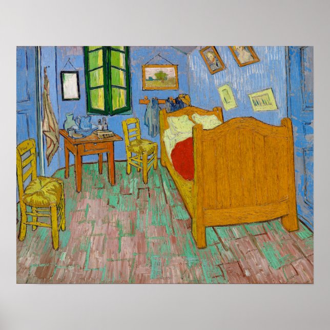 Poster The Bedroom (1889) por Vincent Van Gogh (Frente)