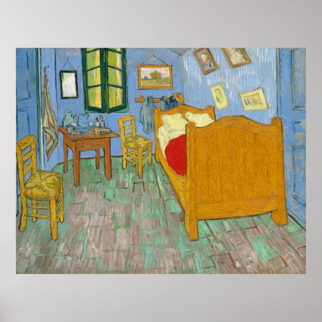 Pôster The Bedroom - Vincent van Gogh (1889) (Frente)