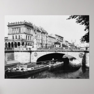 Poster The Belle-Alliance Bridge, Berlin, c.1910