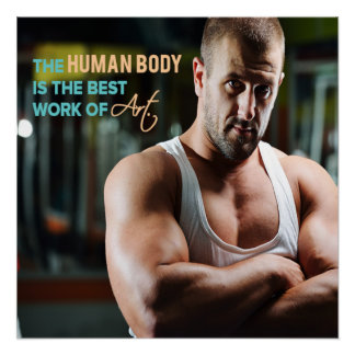 Pôster The Best Work of Art Motivational Fitness Poster
