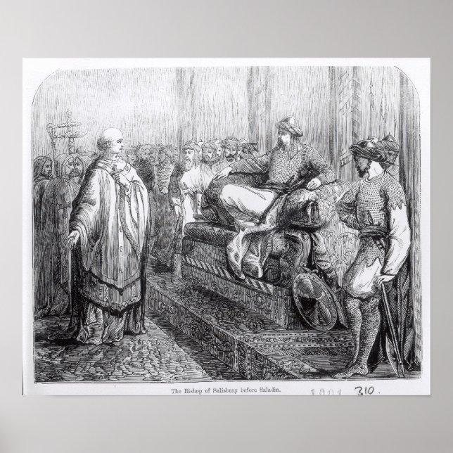 Poster The Bishop of Salisbury before Saladin (Frente)