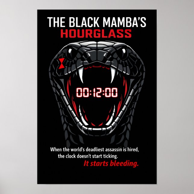 Poster The Black Mamba’s Hourglass (Frente)
