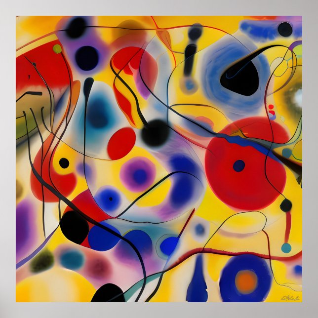 Poster The Blue 10 Abstract Meets Red 6 (Frente)