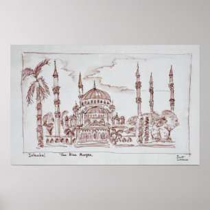 Poster The Blue Mosque Istanbul, Turkey