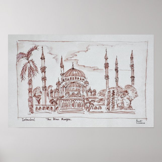 Poster The Blue Mosque | Istanbul, Turkey (Frente)