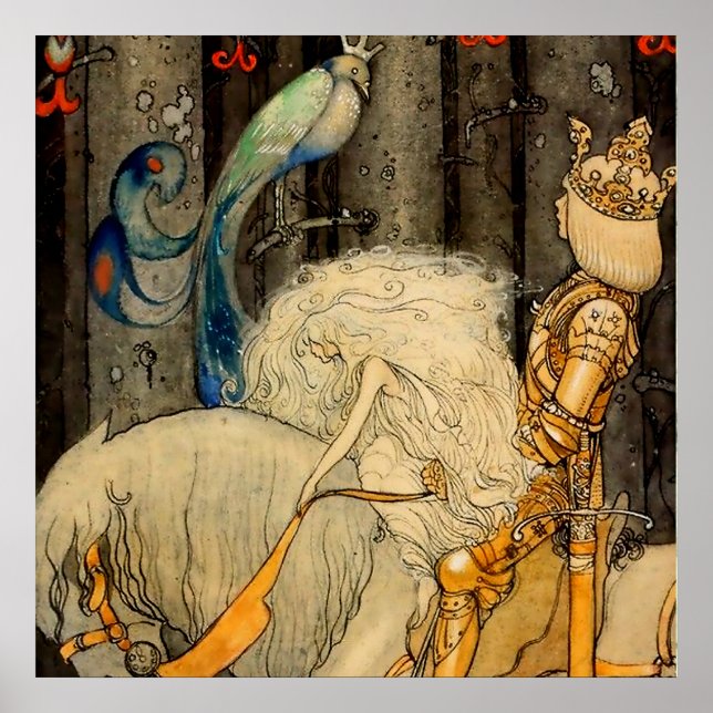 Poster "The Bluebird" de John Bauer (Frente)