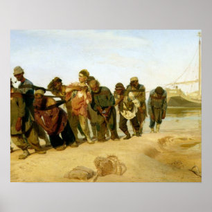 Pôster The Boatmen no Volga, 1870-73