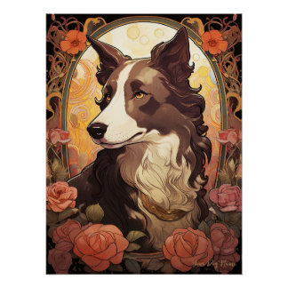 Pôster The Border Collie Dog 002 - Natalia Mucha