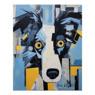 Pôster The Border Collie Dog Portrait 003 - Sable Gabriel