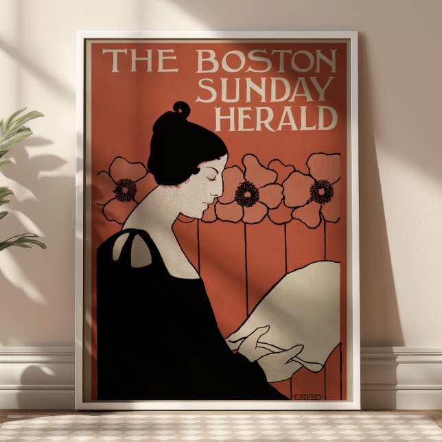 Poster The Boston Sunday Herald Vintage Magazine Cover  (Criador carregado)