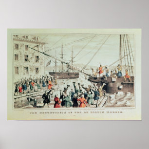 Poster The Boston Tea Party, 1846