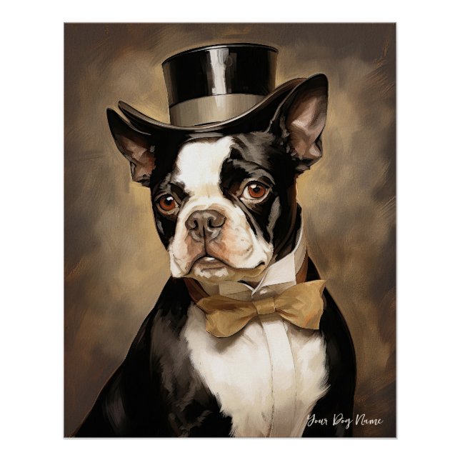 Pôster The Boston Terrier Dog 001 - Odessa Leyendecker (Frente)