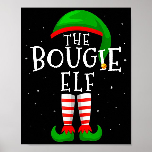 Poster The Bougie Elf Funny Matching Family Group Christm (Frente)