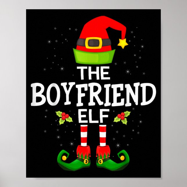 Poster The Boyfriend Elf Christmas Family Matching Pajama (Frente)