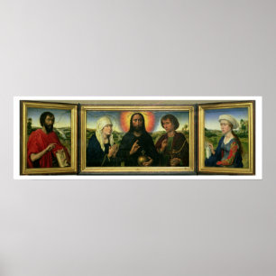 Poster The Braque Family Triptych: (LtoR) St. John the Ba