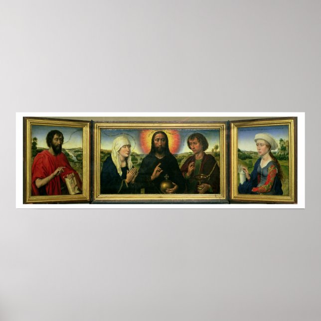 Poster The Braque Family Triptych: (LtoR) St. John the Ba (Frente)