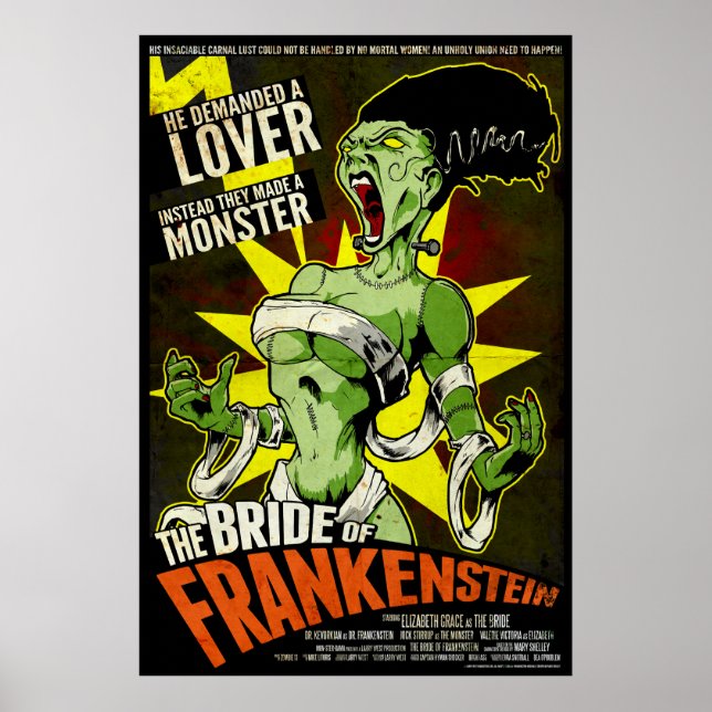 Poster The Bride of Frankenstein (Frente)