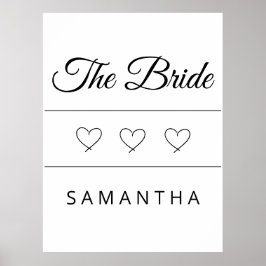 Poster The Bride Personalized Wedding Design