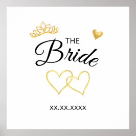 Poster The Bride Wedding Date Elegant Design