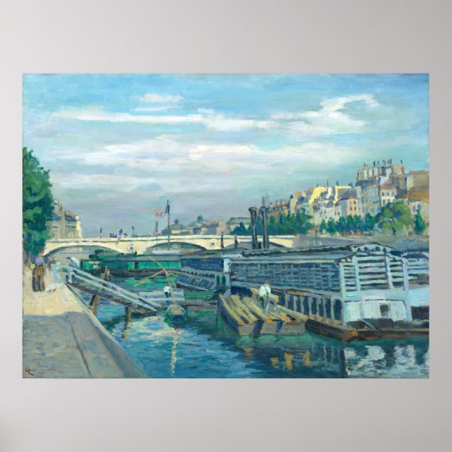 Poster The Bridge of Louis Philippe - Guillaumin Fine Art (Frente)