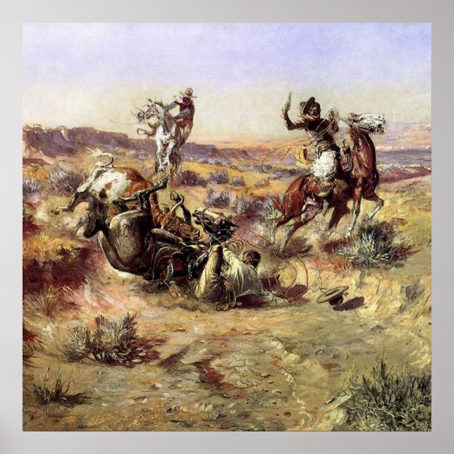 Poster "The Broken Rope", por Charles M Russell (Frente)