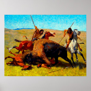 Poster The Buffalo Hunt Frederic Remington 1890