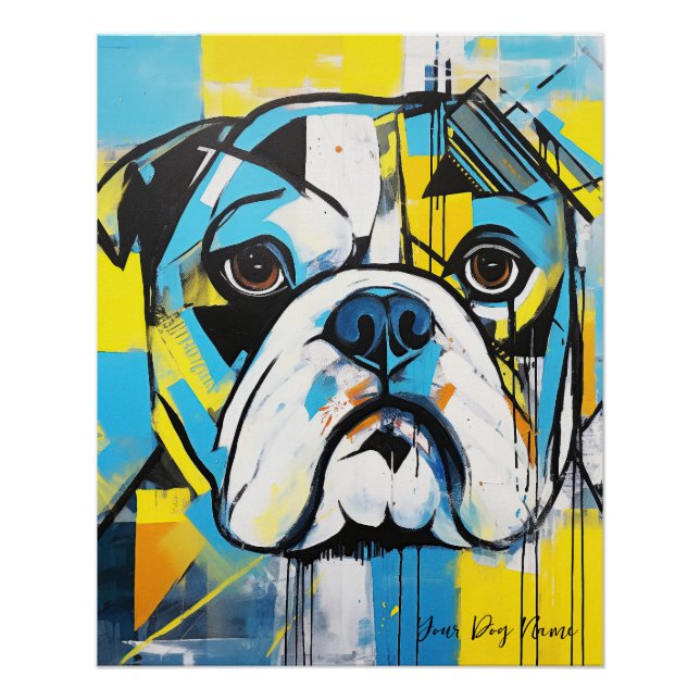Pôster The Bulldog Dog Portrait 004 - Sable Gabriel (Frente)