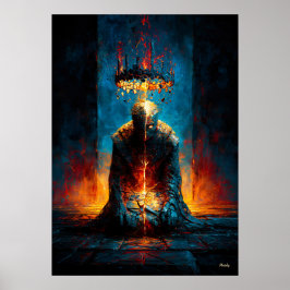 Poster The Burden of the Crown – Monumental Expressionist