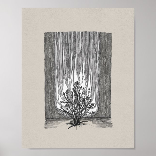 Poster The Burning Bush - Moses Trabalho de arte (Frente)