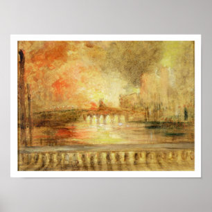Poster The Burning of the Houses of Parliament, previousl
