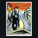 Poster The Cabinet of Dr. Caligari 1920 Restored<br><div class="desc">Bring a piece of classic cinema history to your wall with this restored vintage poster from the 1920 silent horror masterpiece Das Cabinet des Dr. Caligari. Known for its bold shapes, twisted perspectives, and haunting imagery, this design captures the essence of German Expressionist art. Printed in a 3x4 aspect ratio,...</div>