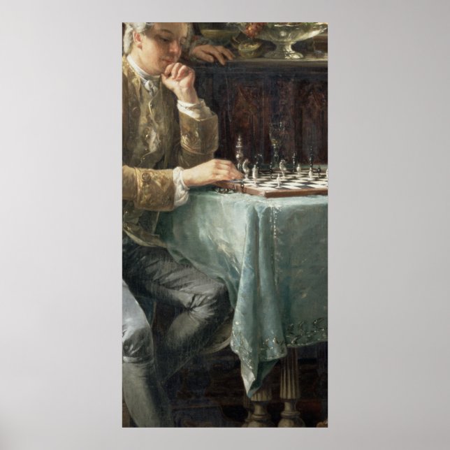 Poster The Chess Players, 1887 (Frente)