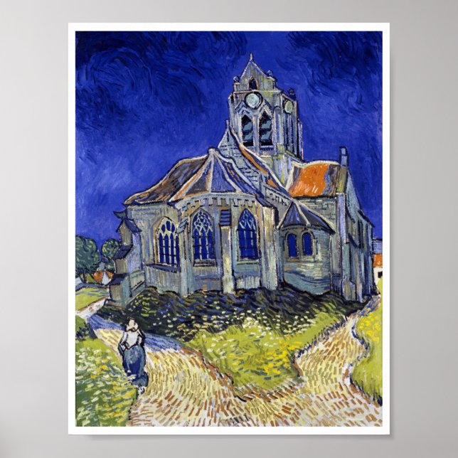 Poster The Church at Auvers, Van Gogh (Frente)