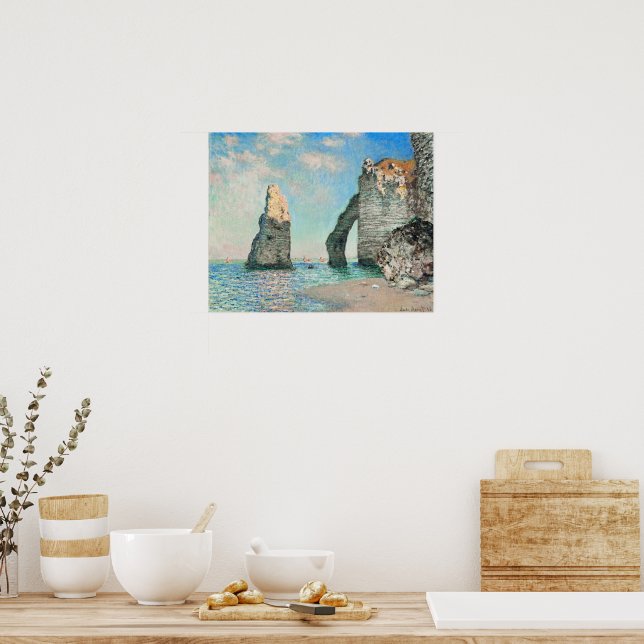 Poster The Cliffs at Etretat by Monet (Cozinha)