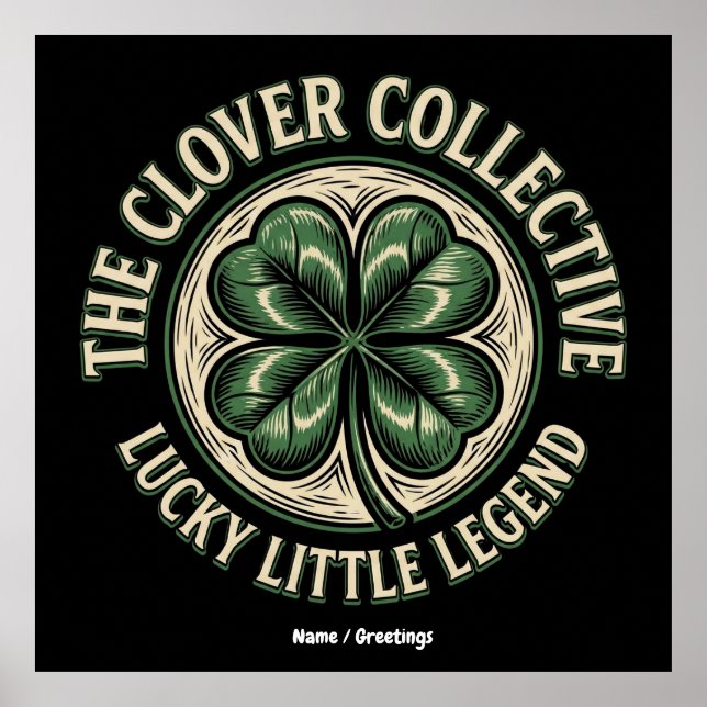 Poster The Clover Collective Vintage Lucky Little Legend  (Frente)